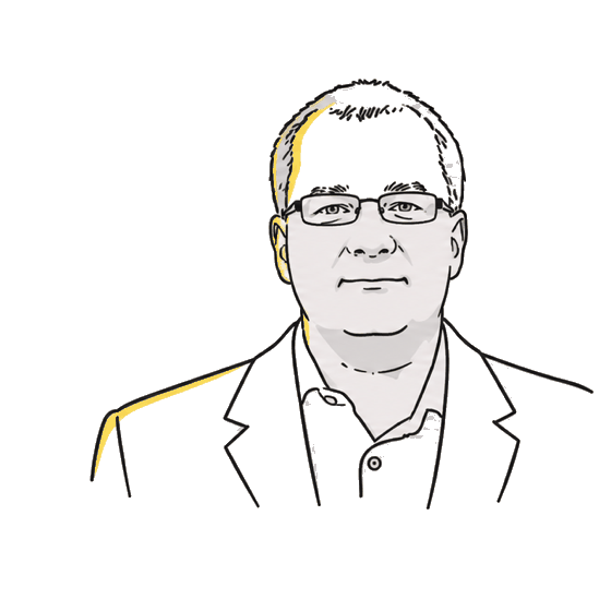 Illustrated portrait of Martin Lowe